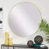 Kirklands Home Gold Wood Round Frame Mirror Discount