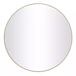 Kirklands Home Gold Wood Round Frame Mirror Discount
