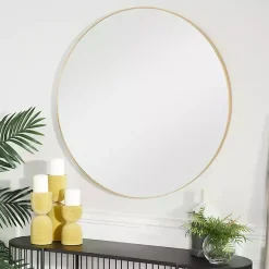 Kirklands Home Gold Wood Round Frame Mirror Discount