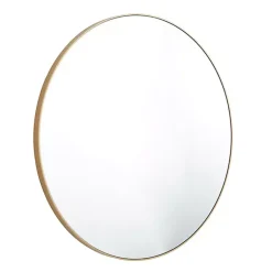 Kirklands Home Gold Wood Round Frame Mirror Discount
