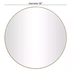 Kirklands Home Gold Wood Round Frame Mirror Discount