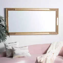 Kirklands Home Golden Carved Textured Wall Mirror Clearance