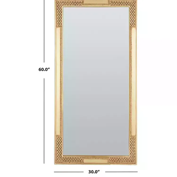 Kirklands Home Golden Carved Textured Wall Mirror Clearance