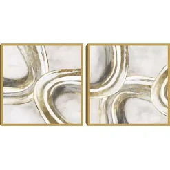Kirklands Home Golden Contours Framed Canvas Art Prints, Set of 2 Sale