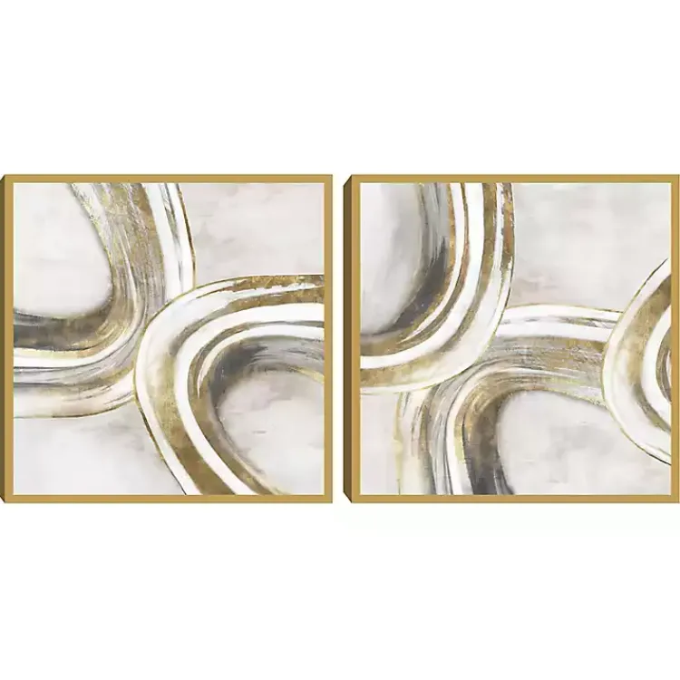 Kirklands Home Golden Contours Framed Canvas Art Prints, Set of 2 Sale