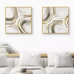 Kirklands Home Golden Contours Framed Canvas Art Prints, Set of 2 Sale