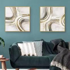 Kirklands Home Golden Contours Framed Canvas Art Prints, Set of 2 Sale