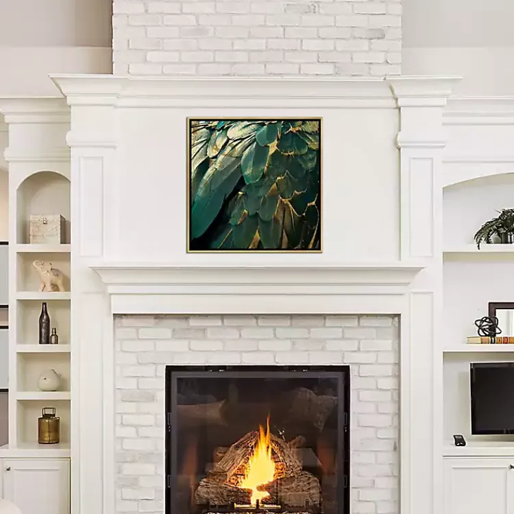 Kirklands Home Golden Gilt Feathers Canvas Framed Art Sale