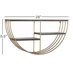 Kirklands Home Golden Half Moon Wall Shelves Clearance