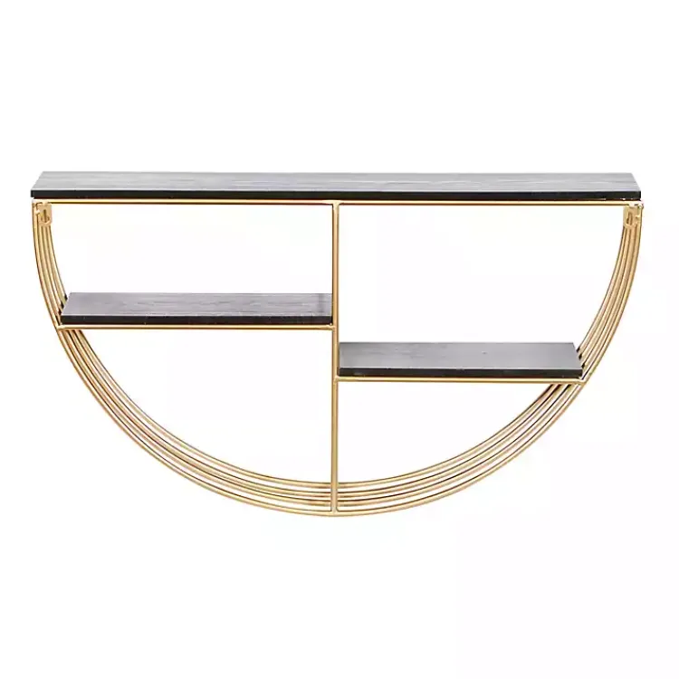 Kirklands Home Golden Half Moon Wall Shelves Clearance