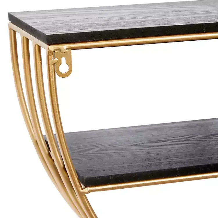 Kirklands Home Golden Half Moon Wall Shelves Clearance