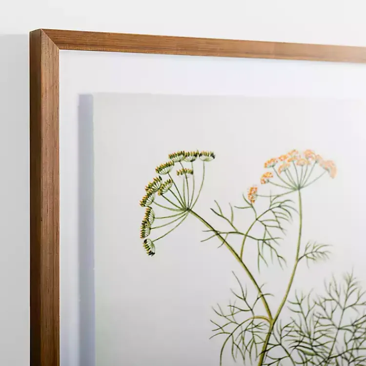 Kirklands Home Golden Leaves Herbs Dill Framed Art Print New
