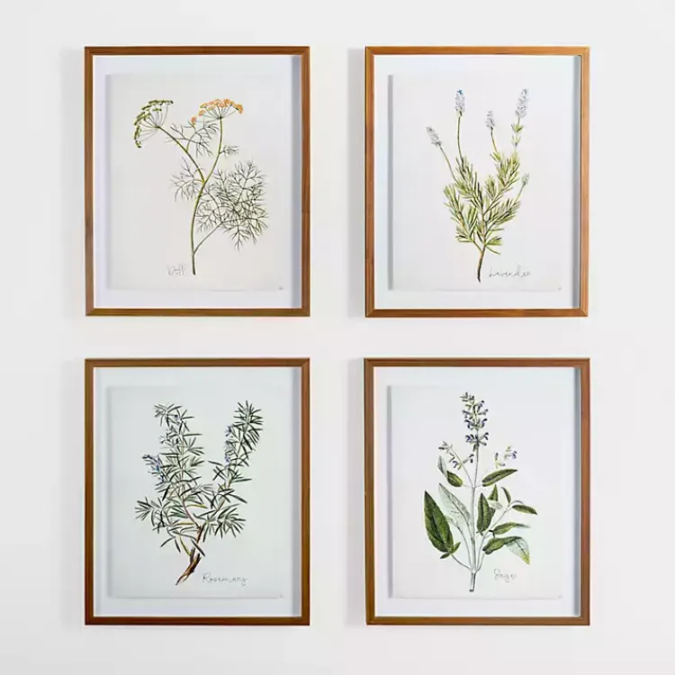 Kirklands Home Golden Leaves Herbs Rosemary Framed Art Print Best