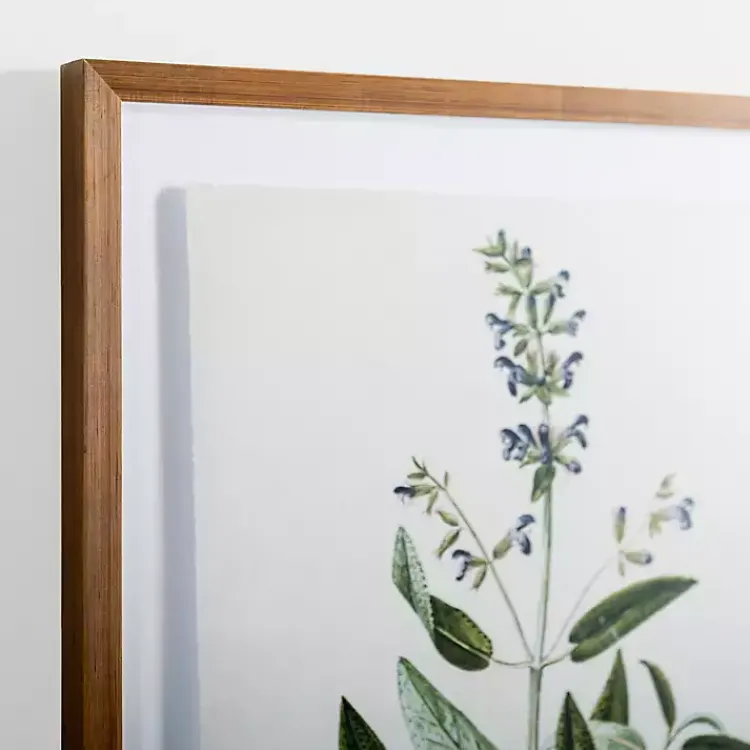 Kirklands Home Golden Leaves Herbs Sage Framed Art Print