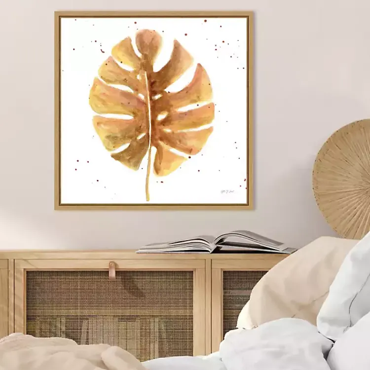 Kirklands Home Golden Palm Framed Canvas Art Print