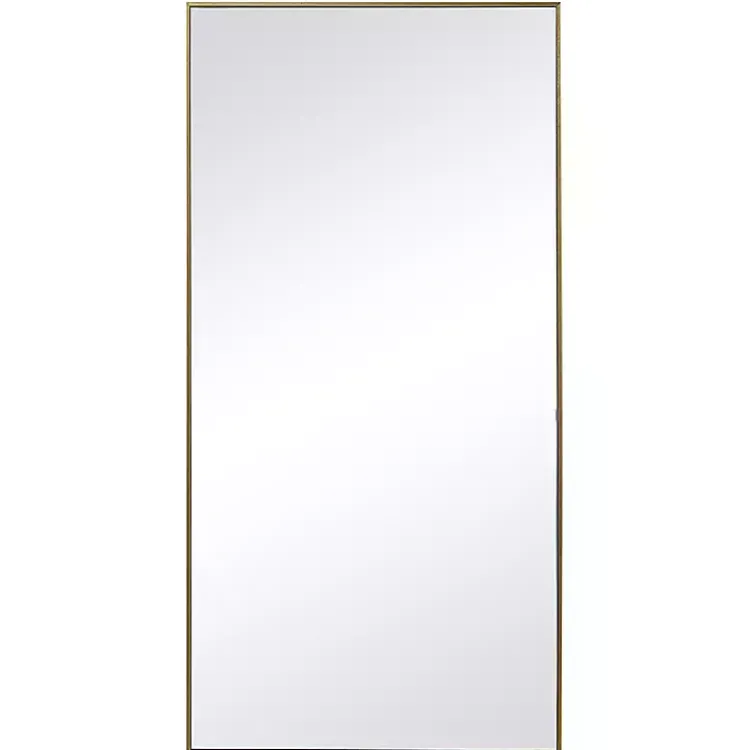 Kirklands Home Golden Simple Rectangular Frame Wall Mirror New