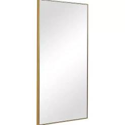 Kirklands Home Golden Simple Rectangular Frame Wall Mirror New