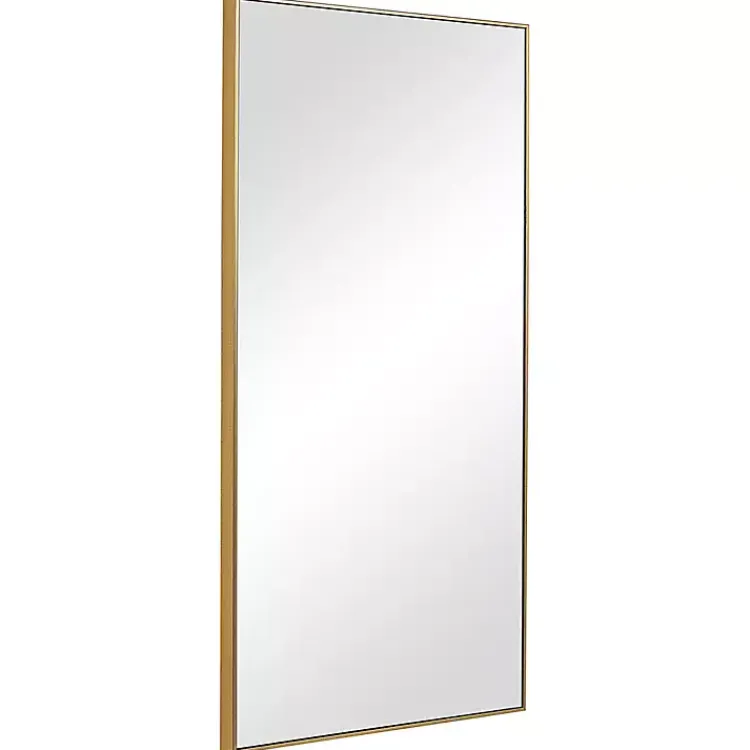 Kirklands Home Golden Simple Rectangular Frame Wall Mirror New