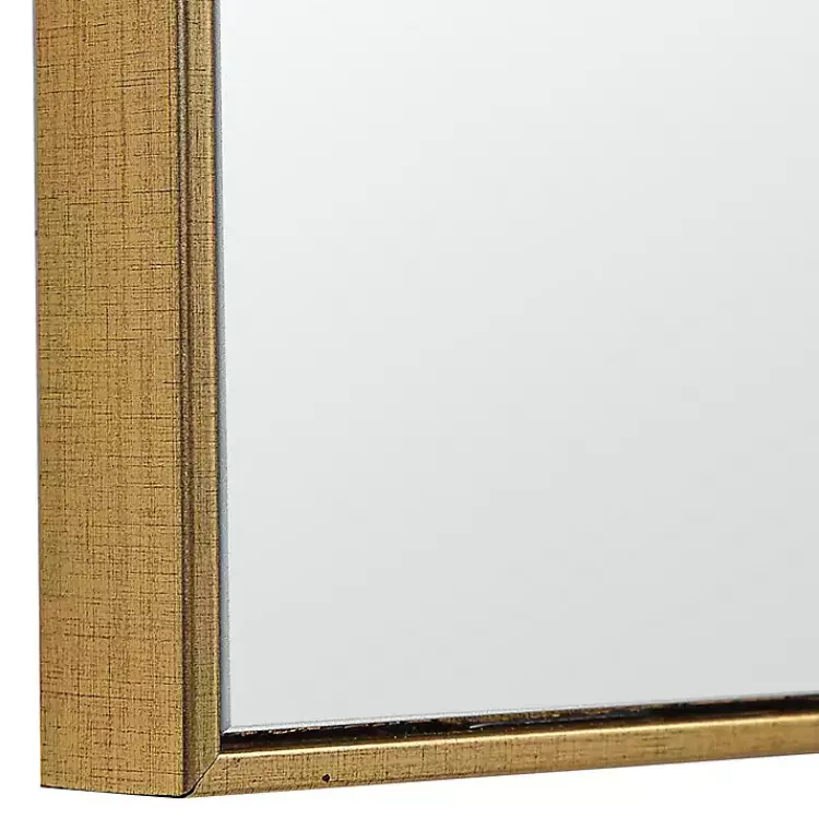 Kirklands Home Golden Simple Rectangular Frame Wall Mirror New