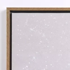 Christmas Art & Wall Decor>Kirklands Home Golden Snowy Trees Framed Canvas Art Print White