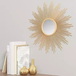 Kirklands Home Golden Sunburst Small Decorative Wall Mirror Sale
