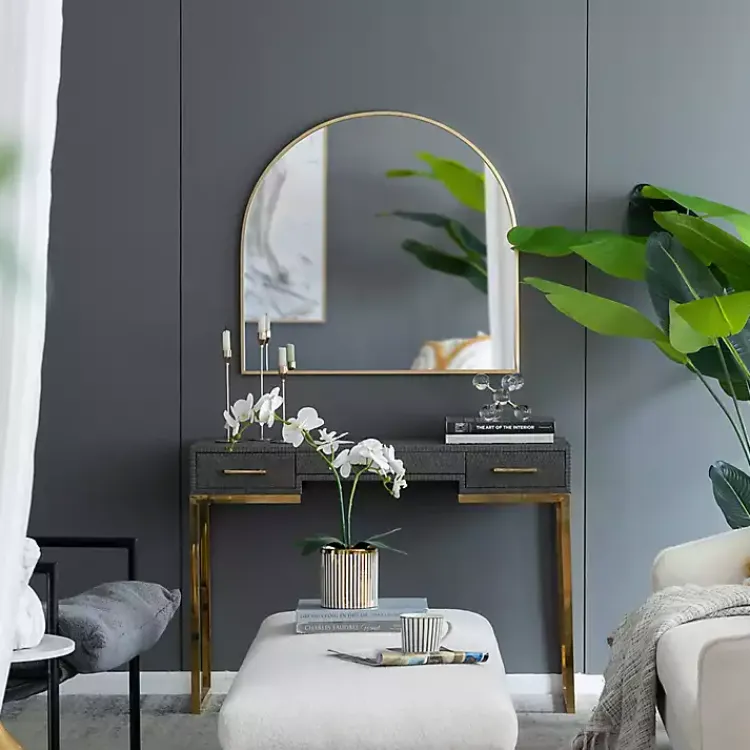 Kirklands Home en Wide Arched Wall Mirror Gold Hot