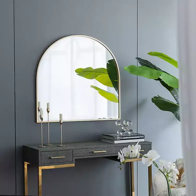 Kirklands Home en Wide Arched Wall Mirror Gold Hot