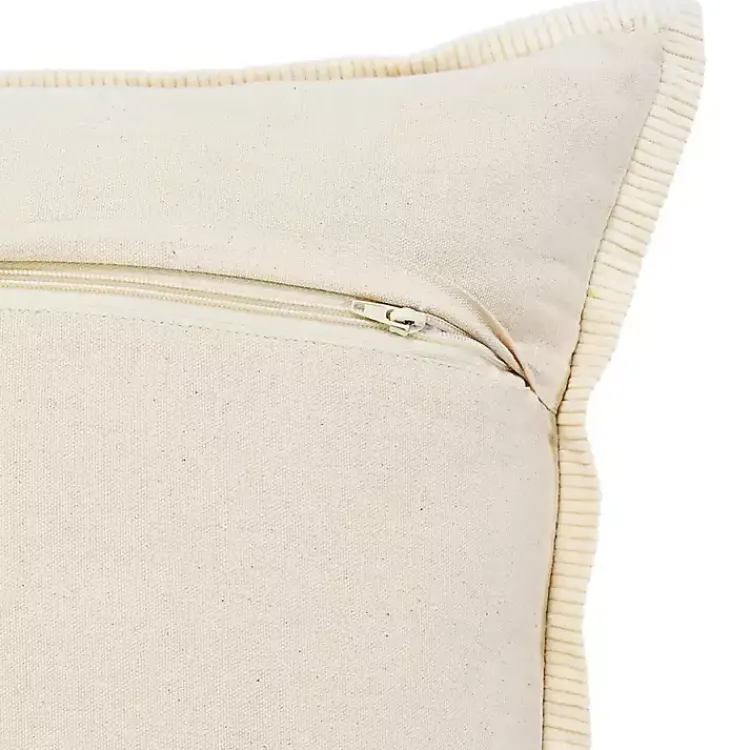Pillows>Kirklands Home Golden Yellow Riviera Braided Frame Lumbar Pillow