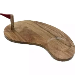 Kirklands Home Golf Serving Board with Detachable Flag Brown Online