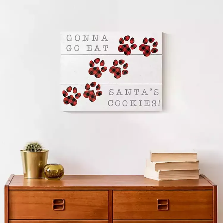Christmas Art & Wall Decor>Kirklands Home Gonna Go Eat Santa's Cookies Canvas Art Print