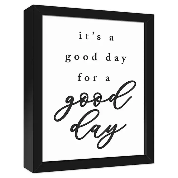 Kirklands Home Good Day for a Good Day Framed Canvas Wall Plaque Sale
