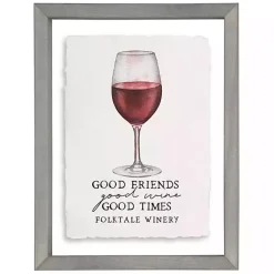 Kirklands Home Good Friends Good Wine Wall Plaque New