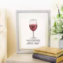 Kirklands Home Good Friends Good Wine Wall Plaque New
