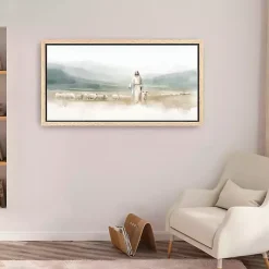 Kirklands Home Good Shepherd Framed Canvas Art Print Sale