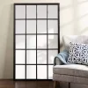 Kirklands Home Grande Black Window Pane Leaner Mirror New