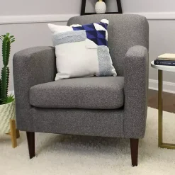 Kirklands Home Granite Loft Upholstered Accent Chair Gray Sale