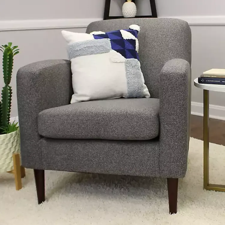 Kirklands Home Granite Loft Upholstered Accent Chair Gray Sale