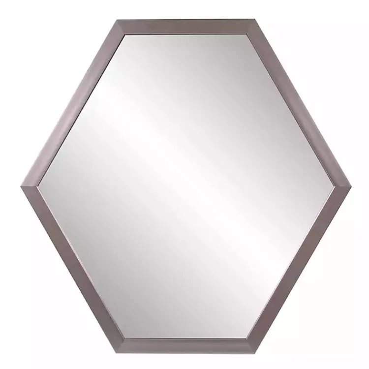 Kirklands Home Graphite Hexagon Wall Mirror New