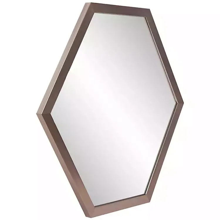Kirklands Home Graphite Hexagon Wall Mirror New