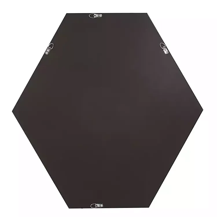 Kirklands Home Graphite Hexagon Wall Mirror New