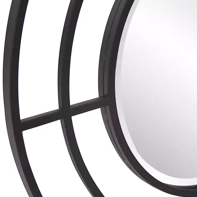 Kirklands Home Graphite Metal Bullseye Round Wall Mirror Online