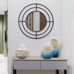 Kirklands Home Graphite Metal Bullseye Round Wall Mirror Online