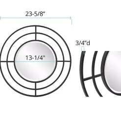 Kirklands Home Graphite Metal Bullseye Round Wall Mirror Online