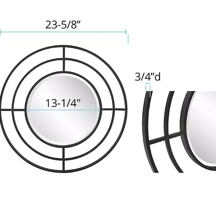 Kirklands Home Graphite Metal Bullseye Round Wall Mirror Online