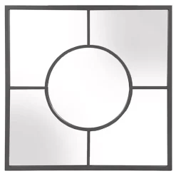 Kirklands Home Graphite Metal Geometric Square Wall Mirror