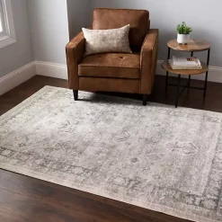 Kirklands Home Graphite Rosette Area Rug, 7x9 Gray Best