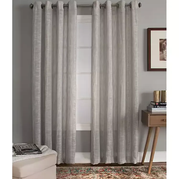 Kirklands Home Graphite Stripe Single Curtain Panel, 84 in. Sale