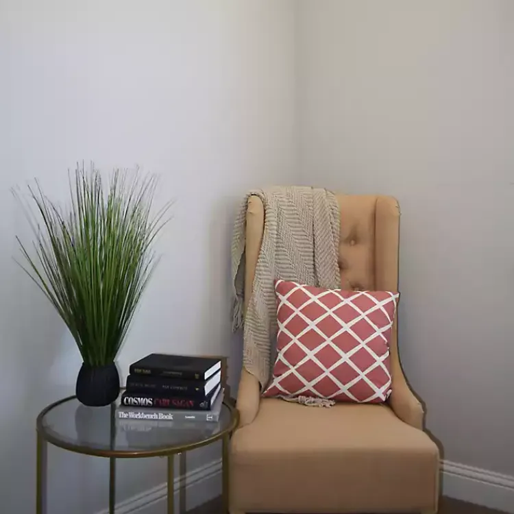 Arrangements & Greenery>Kirklands Home Grass Arrangement in Black Ribbed Pot