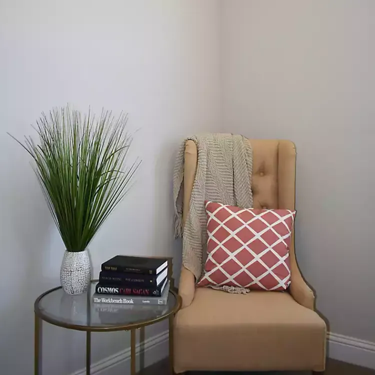 Arrangements & Greenery>Kirklands Home Grass Arrangement in Crackled Cream Pot