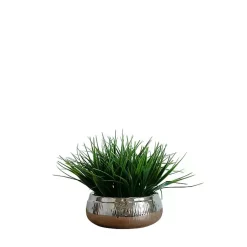 Arrangements & Greenery>Kirklands Home Grass Arrangement in Silver Ceramic Bowl